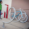 Hochwertige Outdoor Long Helix Spiral Max Fahrradständer